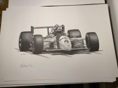 Alan Stammers Signed Emmerson Fittipaldi Limited edition Print