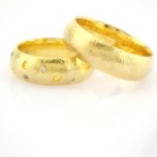 14K Yellow Gold Engagement Ring, For Couple