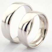 14K White Gold Engagement Ring, For Couple