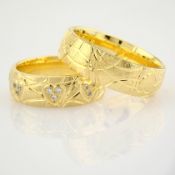 14K Yellow Gold Engagement Ring, For Couple