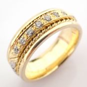14K Yellow and White Gold Engagement Ring, For Her