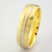 14K Yellow and White Gold Engagement Ring, For Him