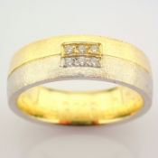 14K Yellow and White Gold Engagement Ring, For Her
