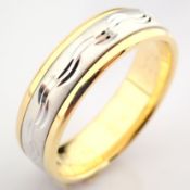14K Yellow and White Gold Engagement Ring, For Him