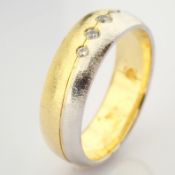 14K Yellow and White Gold Engagement Ring, For Her