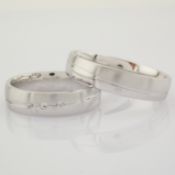 14K White Gold Engagement Ring, For Couple