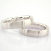 14K White Gold Engagement Ring, For Couple
