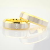 14K Yellow and White Gold Engagement Ring, For Couple