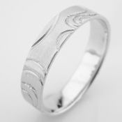 14K White Gold Engagement Ring, For Him