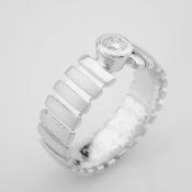 14K White Gold Engagement Ring, For Her