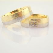 14K Yellow and White Gold Engagement Ring, For Couple