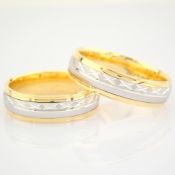14K Yellow and White Gold Engagement Ring, For Couple