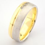 14K Yellow and White Gold Engagement Ring, For Her