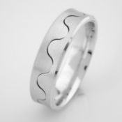 14K White Gold Engagement Ring, For Him