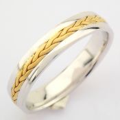 14K Yellow and White Gold Engagement Ring, For Him