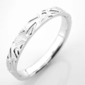 14K White Gold Engagement Ring, For Him