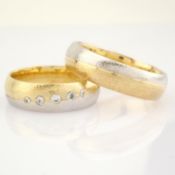 14K Yellow and White Gold Engagement Ring, For Couple