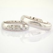 14K White Gold Engagement Ring, For Couple