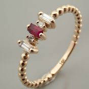 14 kt. Yellow gold - Ring - 0.10 ct Diamond