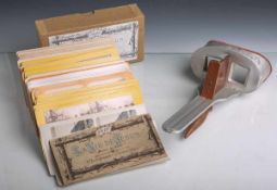Perfescope für Stereokarten (USA, um 1900), Aluminium/Holz, Herst.: H.C. White Co., New<