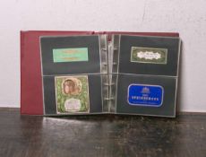 Weinetikettensammlung (18.-19. Jahrhundert), insg. 225 Stück, teils sehr selten, Album<