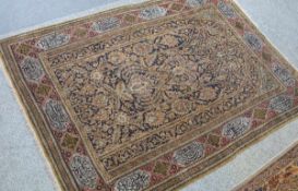 Ghom, Perserteppich (Iran), Seide, feine Knüpfung, ca. 141 x 101 cm. Gewaschen.