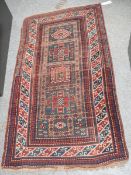 Kasak Orientteppich (ca. 100 Jahre alt), ca. 187 x 100 cm. Anbei die Kopie einer