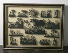 Außergewöhnliches Wandbild (Alter unbekannt, wohl 19. Jahrhundert), hinter Glas in einer<b