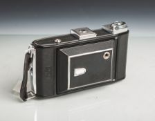 Klappkamera von Carl Zeiss, Compur-Rapid, Nr. F95488 / IKonta 521/2, Objektiv 