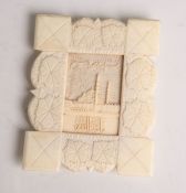 Rahmung aus Bein gearbeitet (Provenienz wohl Osmanisches Reich, wohl 19. Jahrhundert),