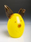 Glashase von Villeroy u. Boch, in der Art von Murano-Glas gearbeitet, Handarbeit, H. ca.20 cm. Rs.