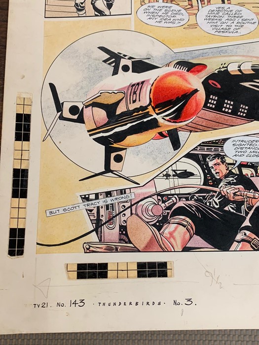 Storyboard artwork from Thunderbirds "The Earthquake Maker" TV21 No 143 - No3 1967 by the famous - Image 2 of 5