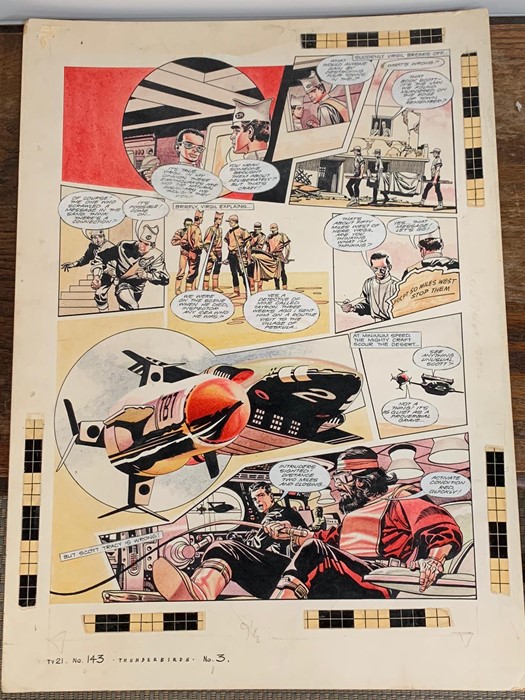 Storyboard artwork from Thunderbirds "The Earthquake Maker" TV21 No 143 - No3 1967 by the famous - Image 3 of 5