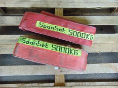 Qty 2 x 3 Metre Spanset 5000Kg Lifting Slings