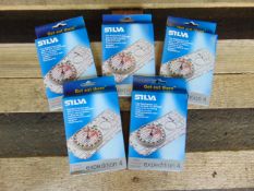 5 x Unissued Silva expedition 40 compasses in unissued condition