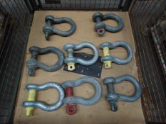 8 x Heavy Duty 25 Tonne D Shackles