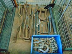 Mixed Recovery Eqpt inc Tyre Removers, D Shackles, Wheel Spanners etc