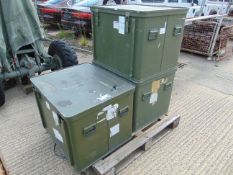 3 x Large Aluminium Storage Boxes 85 x 73 x 65 cms