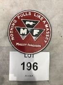 Cast Iron Massey Ferguson Tractor Wall Sign