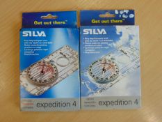 2 x Unissued Silva expedition 40 compasses in unissued condition