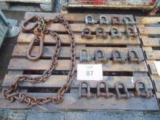 Heavy Duty Chain Assy & 16 x D Shackles