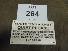Southern Railways Cast Iron Railway Sign