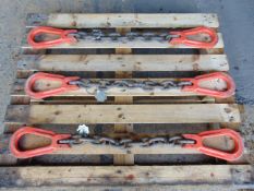 3 x Kuplex 8+10 8 Ton Single Leg Chain Slings