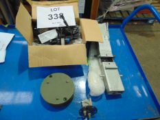 WATER PUMP X 2, SEAT BRACKET, MOUNTING PLATE X 4, FUEL GUAGE UNISSUED.