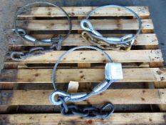 3 x Gunnebo 13.2 Ton Wire Rope Slings