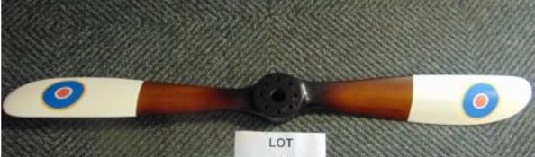 SOPWITH WWI AIRCRAFT PROPELLER REPRO 120 cm X 6 cm X 11 cm c/w hanging bracket