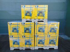QTY 10 x UNISSUED Caterpillar RP2500 Industrial Petrol Generator Sets Dual Voltage 110/230 Volt