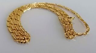 An 18ct yellow gold neck chain, 56 cm, stamped, 7.87g