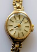 A ladies Swiss Empress 9ct gold bracelet dress watch, hallmarked, 10.25g