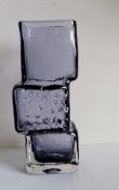 A Geoffrey Baxter for Whitefriars textured glass 'Drunken Bricklayer' vase, pattern 9673 in